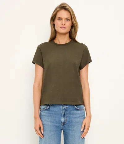 Michael Stars Solene Crewneck Tee In Brown