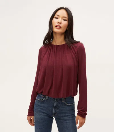 Michael Stars Sona Bubble Top In Beetroot