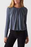 Michael Stars Sona Bubble Top In Heather Nocturnal