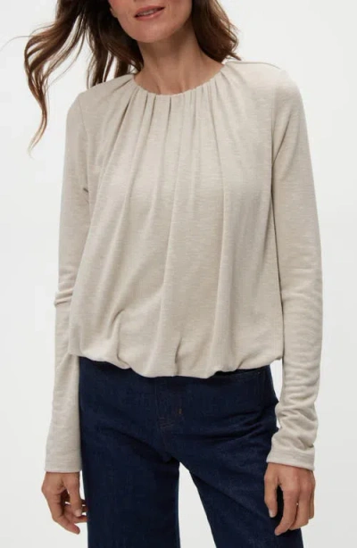 Michael Stars Sona Bubble Top In Oatmeal