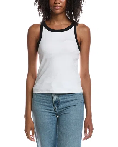 Michael Stars Sonya Ringer Tank Top In White