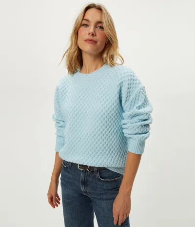 Michael Stars Sophia Honeycomb Stitch Sweater In Blue