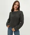 Michael Stars Sophia Honeycomb Stitch Sweater In Gray