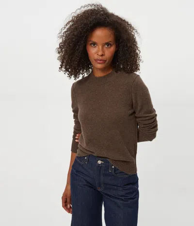 Michael Stars Celeste Crewneck Cashmere Sweater In Brown