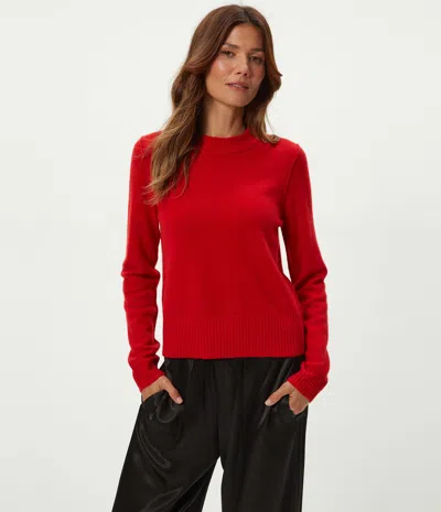 Michael Stars Sophie Crewneck Cashmere Sweater In Red