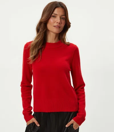 Michael Stars Sophie Crewneck Cashmere Sweater In Red