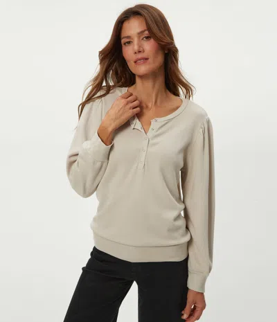 Michael Stars Sophy Thermal Henley In Gray