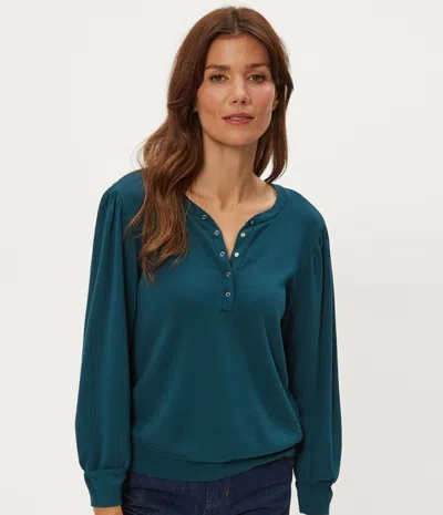 Michael Stars Sophy Thermal Henley In Gray