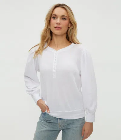 Michael Stars Sophy Thermal Henley In White