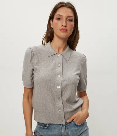 Michael Stars Sparrow Button Up Top In Gray