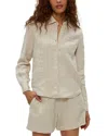 Michael Stars Spencer Linen Button-up Shirt In Wind Chime