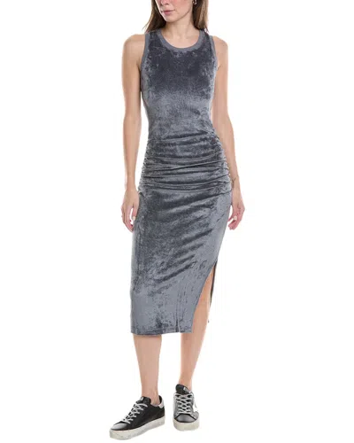 Michael Stars Stacey Ruched Midi Dress In Grey