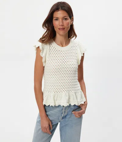 MICHAEL STARS STELLE FLUTTER SLEEVE PULLOVER