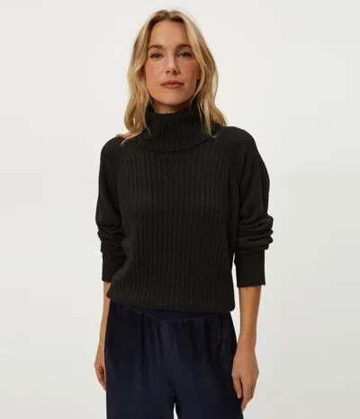 Michael Stars Storm Turtleneck Sweater In Black