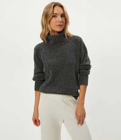 Michael Stars Storm Turtleneck Sweater In Charcoal In Gray