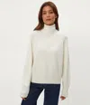 Michael Stars Storm Rib Turtleneck Sweater In Neutral