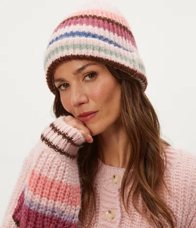 Michael Stars Striped Knit Beanie In Multi