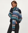 Michael Stars Striped Knit Scarf In Blue