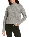 Michael Stars Suki Cable Sweater In Gray