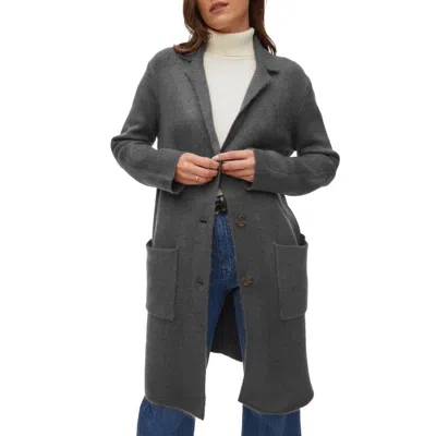 Michael Stars Sumi Knit Coatigan In Charcoal In Grey