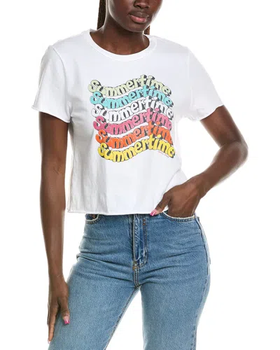 Michael Stars Summertime Cropped T-shirt In White