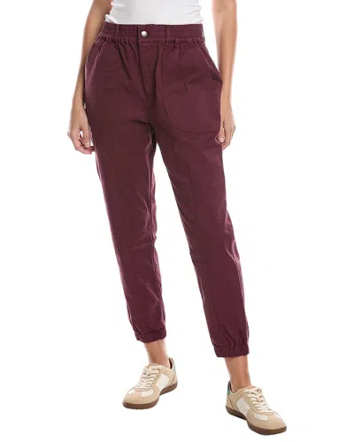 Michael Stars Sunny Mid-rise Tapered Pant In Purple