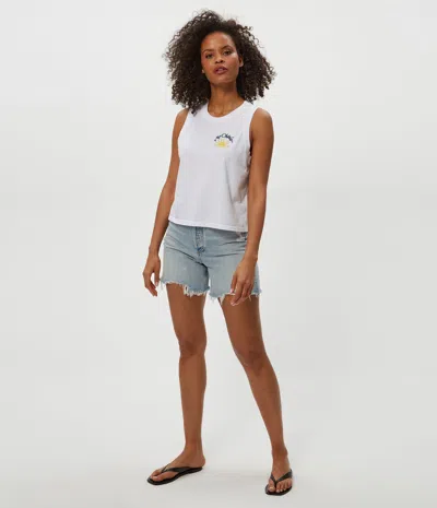 Michael Stars Sunshine Embroidered Tank In White