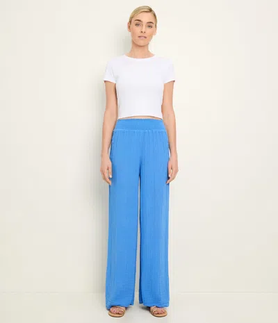Michael Stars Susie Gauze Pant In Blue