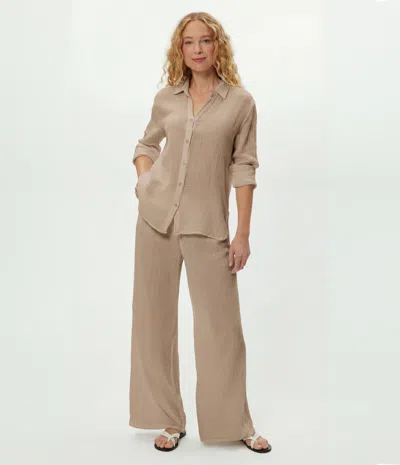 Michael Stars Susie Gauze Pant In Brown