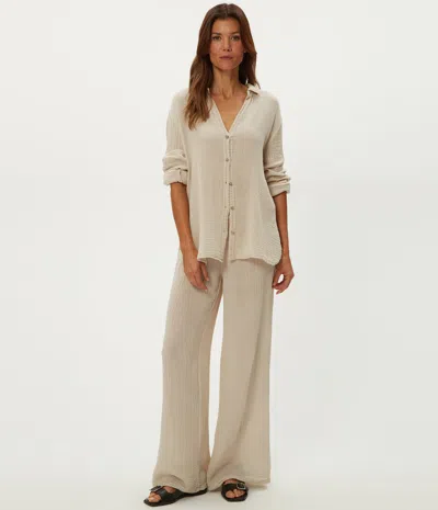 Michael Stars Susie Gauze Pant In Cement In Gray