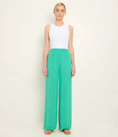Michael Stars Susie High-rise Wide Leg Pant In Green