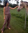 Michael Stars Susie Gauze Pant In Pitaya