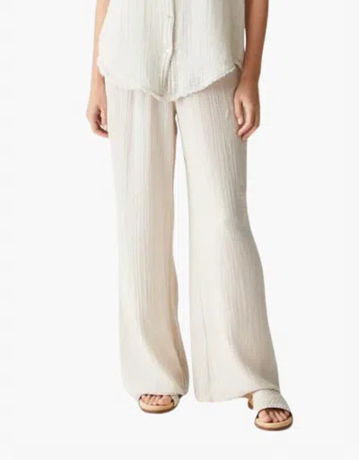 Michael Stars Susie Gauze Pants In Cement In White