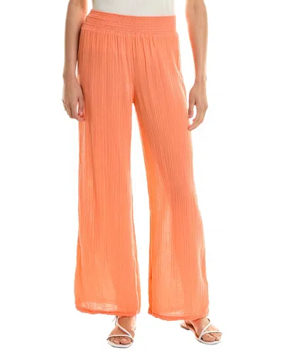 Michael Stars Susie High-rise Wide Leg Pant In Orange