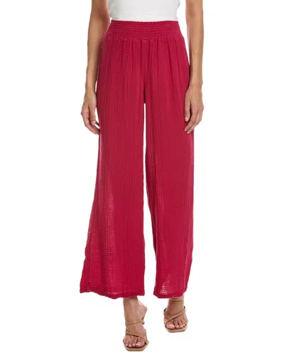 Michael Stars Susie High-rise Wide Leg Pant In Pink