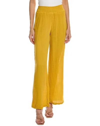 Michael Stars Susie High-rise Wide Leg Pant In Yellow