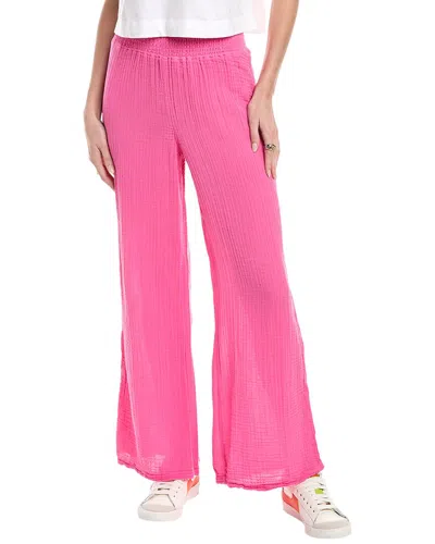 Michael Stars Susie Smocked Waist Pant In Pink