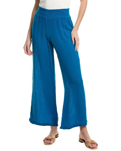 Michael Stars Susie High-rise Wide Leg Pant In Blue