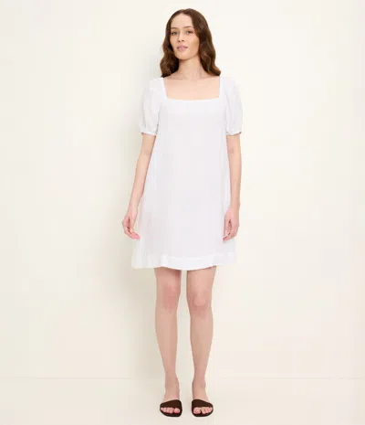 Michael Stars Tabitha Square Neck Babydoll Dress In White