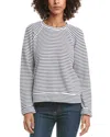 Michael Stars Tami Striped Sweatshirt In White