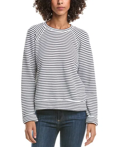 Michael Stars Tami Striped Sweatshirt In White