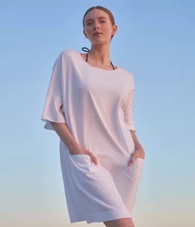 Michael Stars Tamsin Oversized Tee Dress In White