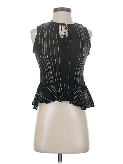 Pre-owned Michael Stars Tank Top Black Halter Neckline Tops