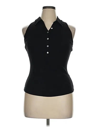 Pre-owned Michael Stars Tank Top Black Halter Neckline Tops