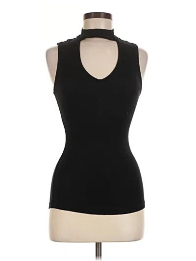 Pre-owned Michael Stars Tank Top Black Halter Neckline Tops