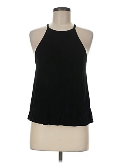 Pre-owned Michael Stars Tank Top Black Halter Neckline Tops