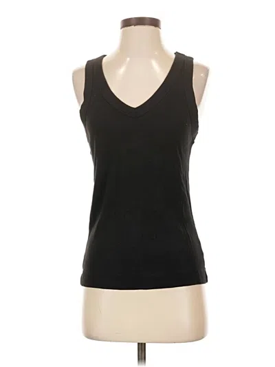 Pre-owned Michael Stars Tank Top Black Plunge Neckline Tops