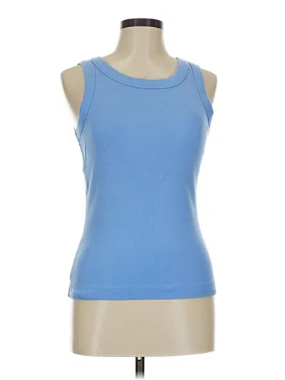 Pre-owned Michael Stars Tank Top Blue Halter Neckline Tops