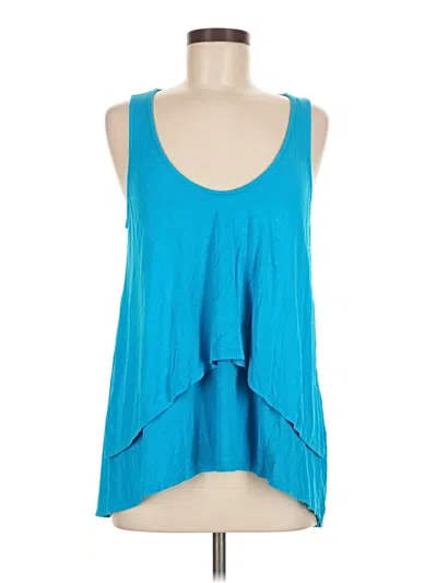 Pre-owned Michael Stars Tank Top Blue Halter Neckline Tops