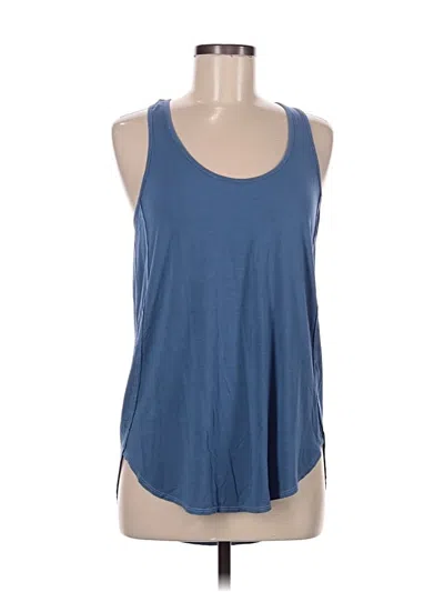 Pre-owned Michael Stars Tank Top Blue Halter Neckline Tops